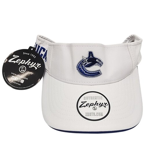 Zephyr Other - Vancouver Canucks NHL Licensed White Visor Hat By Zephyr